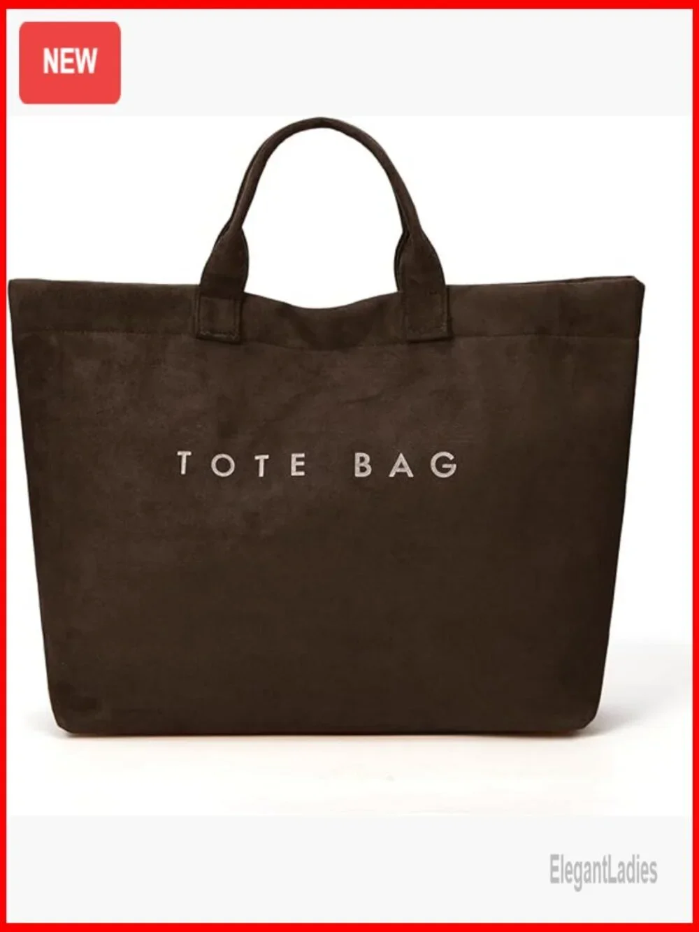 Suede Hobo Tote Bag Minimalist Chic Work Travel Handbag Large Capacity